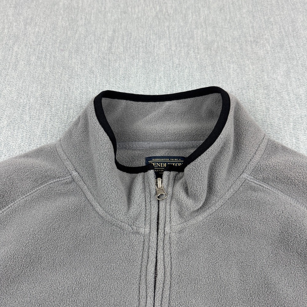 Pendleton Jacket Mens Extra Large Gray 1/2 Zip Fl… - image 4